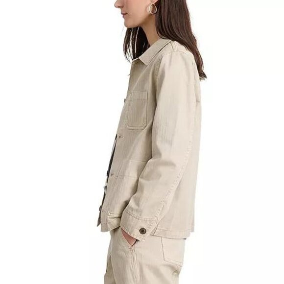 Alex Mill Britt Work Jacket | Putty Beige Cotton Utility Jacket | Size XL | NWT - Picture 3 of 5